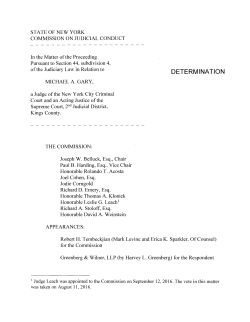 Commission Determination of Admonition