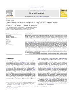 Cross-sectional interpolation of annual rings within a 3D root model
