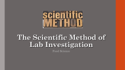 The Scientific Method of Lab Investigation