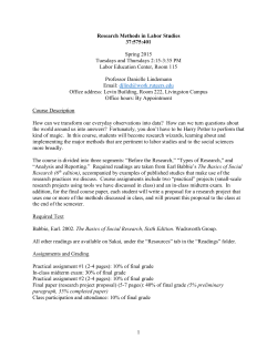 Syllabus - (SMLR), Rutgers