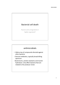 Bacterial cell death an microbials