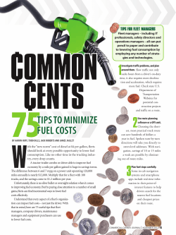 TIPS TO MINIMIZE FUEL COSTS - Tri