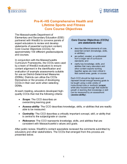 Comprehensive Health and Lifetime Sports and Fitness Example