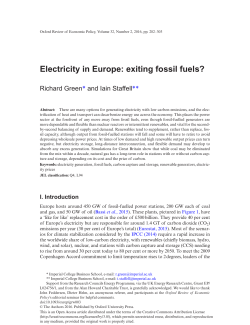 Electricity in Europe: exiting fossil fuels?