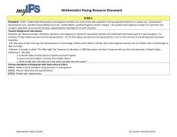 Mathematics Pacing Resource Document