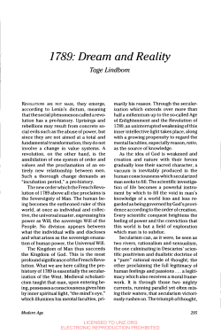 1789: Dream and Reality