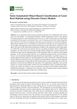 Semi-Automated Object-Based Classification of Coral Reef Habitat