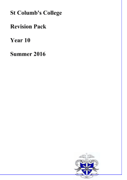 How to Revise - St Columb`s College