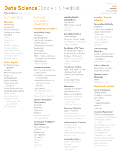 Data Science Concept Checklist
