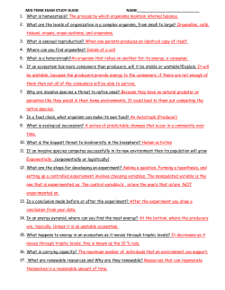 MID-TERM EXAM STUDY GUIDE