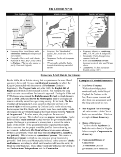 The Colonial Period
