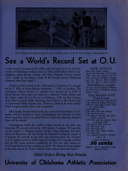 See a World`s Record Set at O. U.