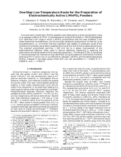 LiMnPO4 by coprecipitation