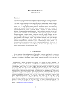 1 Adi Leibovitch* The paper presents a theory of relative judgments