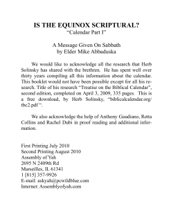 is the equinox scriptural?