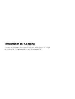 Instructions for Copying - Macmillan/McGraw-Hill