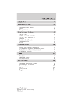 Table of Contents - fordservicecontent.com
