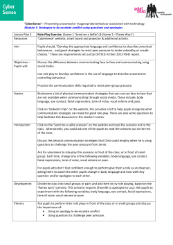 Lesson Plan - Cybersense