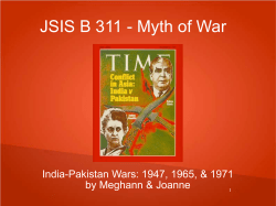 Indo-Pakistani Wars F