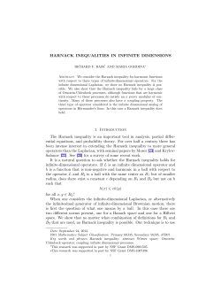 HARNACK INEQUALITIES IN INFINITE DIMENSIONS