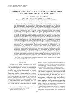 expansion of sugarcane ethanol production in brazil
