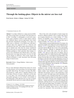 Through the looking-glass: Objects in the mirror are less real