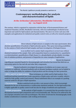 Contemporary methodologies for analysis and characterization of