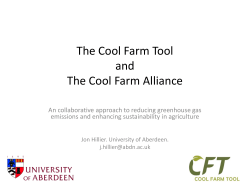 The Cool Farm Tool and The Cool Farm Alliance