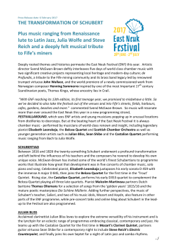 THE TRANSFORMATION OF SCHUBERT Plus music ranging from