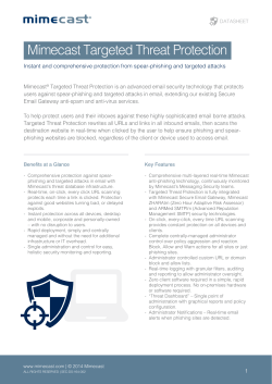Mimecast Targeted Threat Protection Fact Sheet