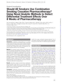 Should All Smokers Use Combination Smoking - UW-CTRI