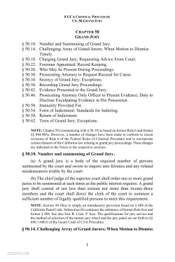 Chapter 50: Grand Jury - Unified Courts of Guam