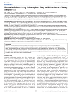 Monoamine Release during Unihemispheric Sleep and
