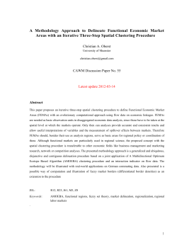 A Methodology Approach to Delineate Functional Economic Market