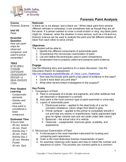 Forensic Paint Analysis