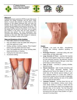 4th Infantry Division Patient Education Handout Anterior Knee Pain