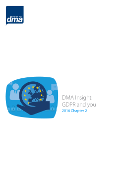 DMA Insight: GDPR and you 2016 chapter 2