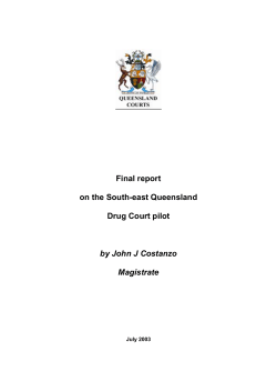 Final report on the South-east Queensland Drug Court pilot