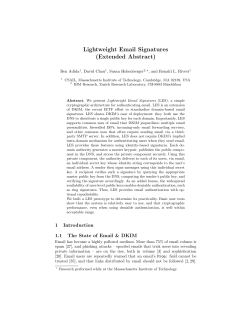Lightweight Email Signatures (Extended Abstract)