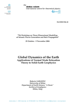 Global Dynamics of the Earth - Indico