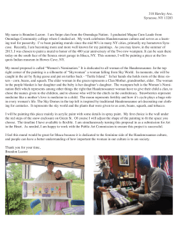 318 Hawley Ave. Syracuse, NY 13203 My name is