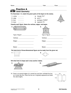 10-1 Practice A Solid Geometry