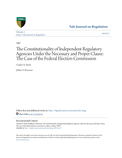 The Constitutionality of Independent Regulatory Agencies Under the