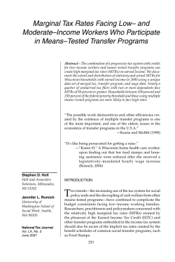 Marginal Tax Rates Facing Low&ndash; and Moderate&ndash;Income Workers