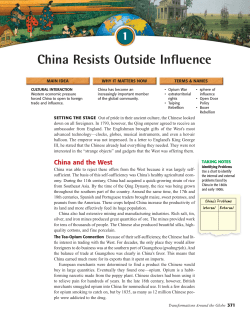China Resists Outside Influence