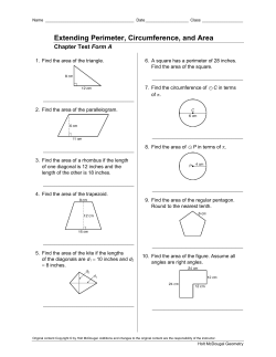 Extending Perimeter, Circumference, and Area