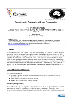Australia during the period of the Great Depression