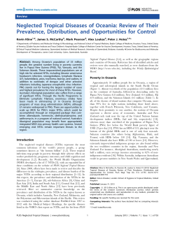 Neglected Tropical Diseases of Oceania
