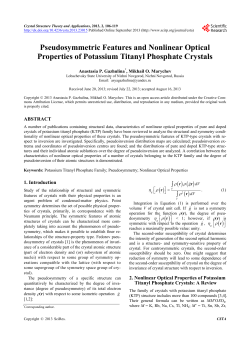 Pseudosymmetric Features and Nonlinear Optical Properties of