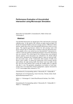 Performance Evaluation of Uncontrolled Intersection using